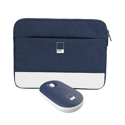 KIT FUNDA 15.6 + RATON WIRELESS NAVY