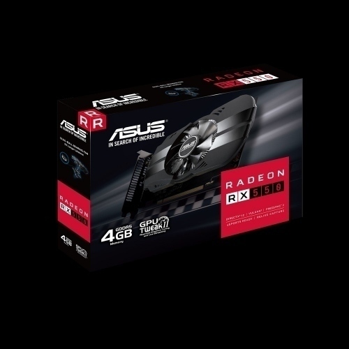 ASUS PH-RX550-4G-M7 - Tarjeta gráfica - Radeon RX 550 - 4 GB GDDR5 - PCIe 3.0 x16 - DVI, HDMI, DisplayPort