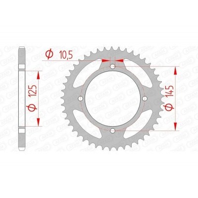 Corona AFAM acero estándar 12505 - Paso 520 12505-41