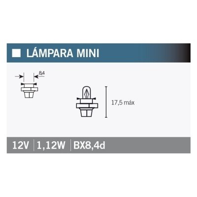 Caja de 10 Lámparas OSRAM 2473MFX6 12V1,5W 2473MFX6