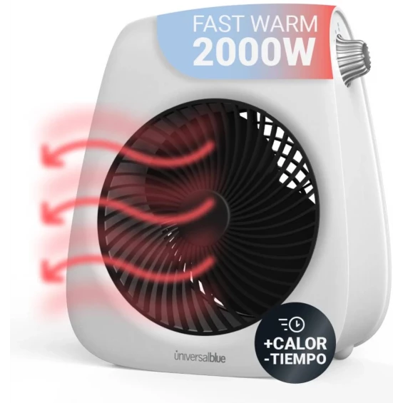 Calefactor termoventilador Universal Blue Bávaro 4020W, 2.000 W, vertical, blanco - imagen 4