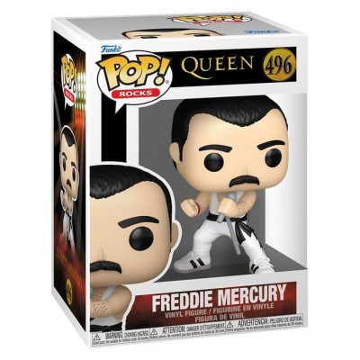 Funko pop rocks: queen - f. mercury (white singlet)