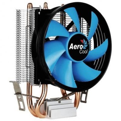 DISIPADOR AEROCOOL VERKHO2 - ALUMINIO - VENTILADOR 90*25MMM - CONECTOR 4 PINES - SOCKETS COMPATIBLES SEGÚN ESPECIFICACIONES