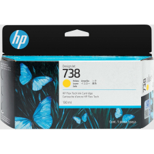 HP Cartucho de tinta amarilla DesignJet 738 de 130 ml