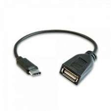 Cable USB 2.0 3GO C135/ USB Tipo-C Macho - USB Hembra/ 20cm/ Negro