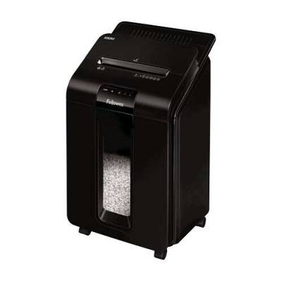 Fellowes AutoMax 100M Destructora de Papel Automatica Minicorte P-4 - Autoalimentacion 100 Hojas, Manual 10 Hojas - Papelera de 23L - Color Negro