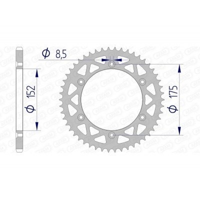 Corona AFAM aluminio 13508 - Paso 520 13508N-48