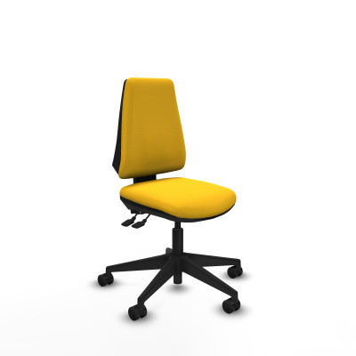 Elche AS similpiel amarillo base piramidal ruedas nailon 65mm
