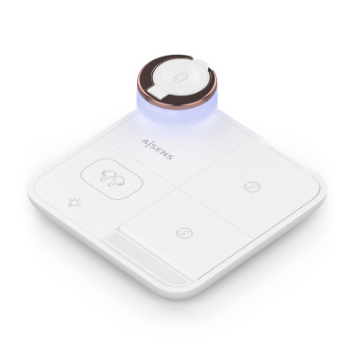 AISENS - CARGADOR INALAMBRICO USB-C 4 EN 1 DE 15W PARA MOVIL, APPLE WATCH, AURICULARES CON ESTUCHE DE CARGA, BLANCO