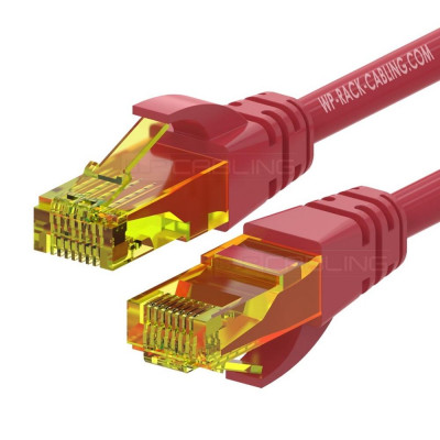 Cable de red wp latiguillo rj45 u - utp cat.6a 0.5m rojo