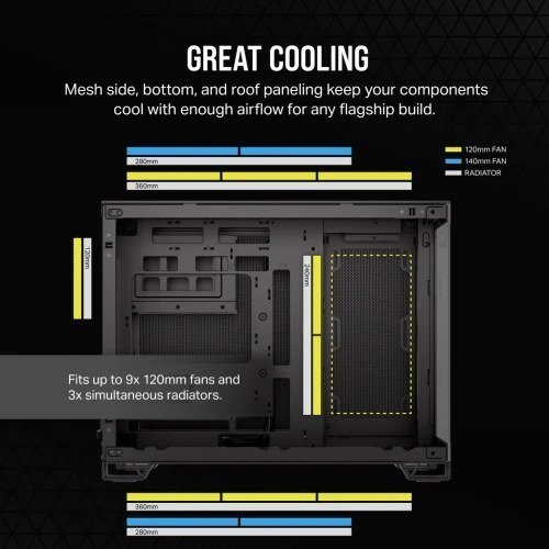 Corsair 2500X Midi Tower Negro