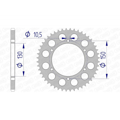 Corona AFAM aluminio 13604 - Paso 520 13604-46