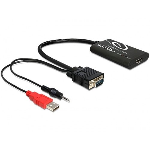 Conversor HDMI a VGA con AUDIO DELOCK
