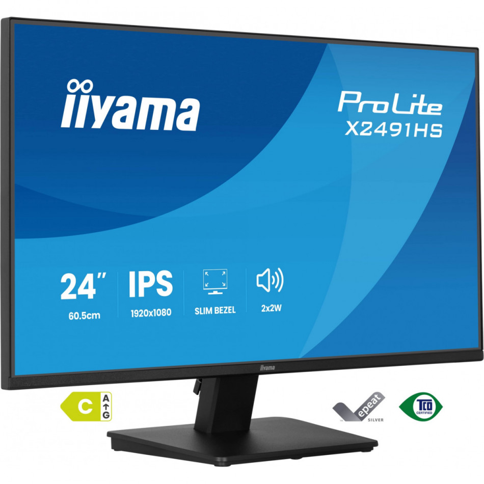 ProLite X2491HS-B1 pantalla para PC 60,5 cm (23.8) 1920 x 1080 Pixeles Full HD LCD Negro