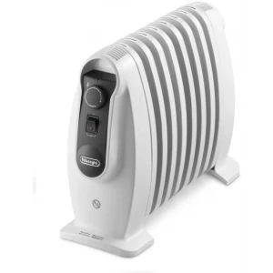 Radiador de aceite Delonghi Nano TRNS0808M, 800 W, 8 elementos, 1 potencia, blanco