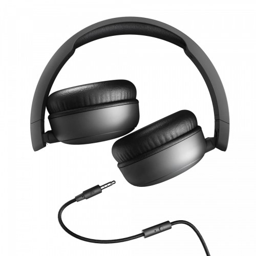 Soundspire - Auriculares con cable y micrófono Negro