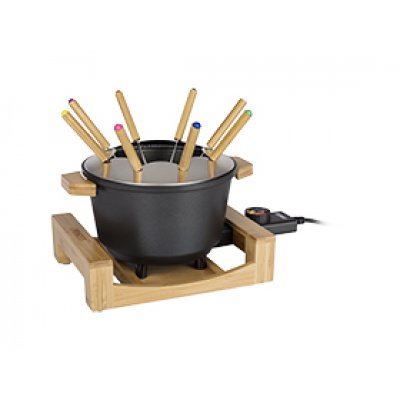 FONDUE PRINCESS 01.173025.01.001 PURE BLACK 1,5L 8 TENEDORES