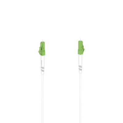 Hama Essential Cable de Fibra Optica Monomodo - Longitud 3m - Transmision hasta 10Gbit/s - Conector LC/APC - Color Blanco