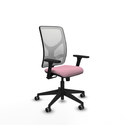 Motilla sincro malla blanca bali rosa brazos 3D base piramidal ruedas 65mm engomadas