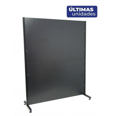 Biombo Valdeganga en melamina color negro.