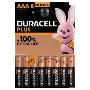 Pila Duracell ALCALINA PLUS AAA LR03 K8 1 BLISTER