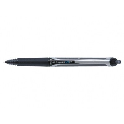 Pilot Boligrafo de Tinta Liquida Hi-Tecpoint V7 RT - Retractil - Recargable - Punta Fina de Aguja 0.7mm - Trazo 0.35mm - Color Negro