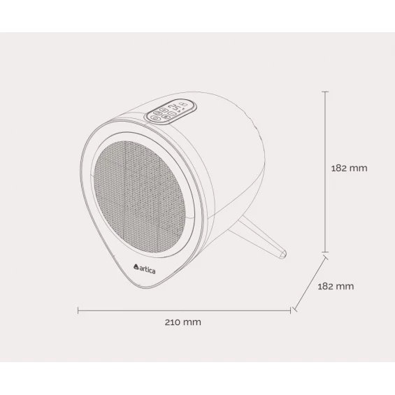 Termoventilador cerámico Artica ATVCER1500B, 1.500 W, blanco - imagen 4