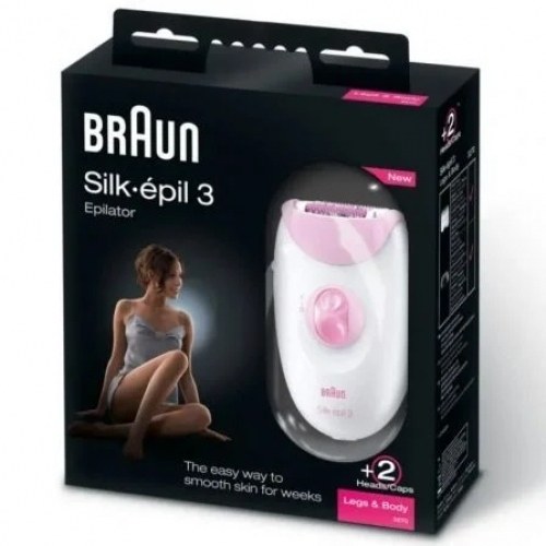 Depiladora Braun Silk-Epil 3 3270 Legs & Body/ con Cable/ 2 Accesorios