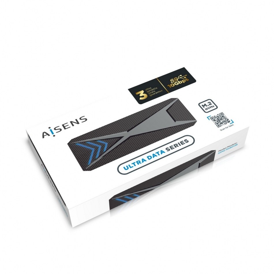 Aisens Ultra Data Caja Externa para Disco Duro 3.5 SATA USB 3.0 Negro