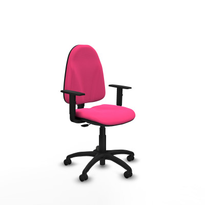 Algarra CP similpiel rosa brazos 1D base poliamida ruedas autofrenantes 50mm