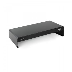 SOPORTE ELEVADOR PARA MONITORES 3xUSB NEGRO