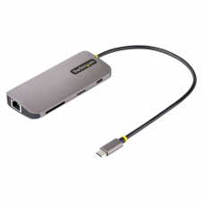 StarTech.com Adaptador Multipuertos USB C de V?deo 4K a 60Hz, con Hub de 3 Puertos USB-A de 5Gbps, Entrega de Alimentación USB de 100W, Red Ethernet