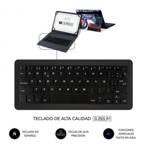 Funda con Teclado Subblim Keytab Pro USB England para Tablets de 10.1-11