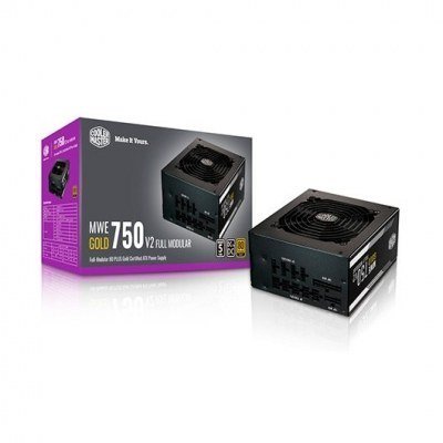 Fuente de alimentacion atx 750w coolermaster mwe gold v2 80 gold - full modular - vent 120mm