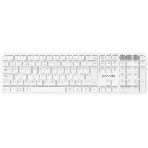 Teclado Phoenix K300 Bluetooth DUAL blanco