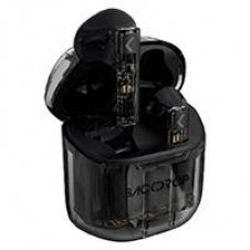 AUDIFONOS INALAMBRICOS TWS BACKDROP TRANSPARENTES/10M / TACTIL COLOR NEGRO