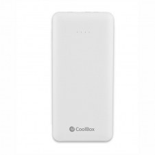 COOLBOX POWERBANK 10K MAH BLANCO CABLES INTEGRADOS