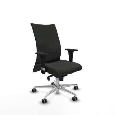 Albacete confidente XL sincro bali negro brazos 1D cromados base aluminio ruedas 65mm engomadas