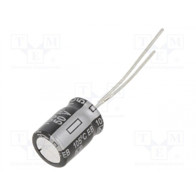 Condensador Electrolítico RADIAL 100uF 50Vdc 105ºC