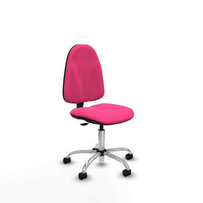 Algarra CP similpiel rosa base cromada ruedas nailon 50mm