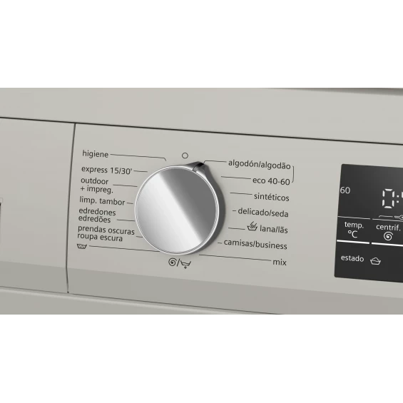 Lavadora Siemens WU14UT6KES, 9 kg, 1400 rpm, clase A, acero antihuellas - imagen 3