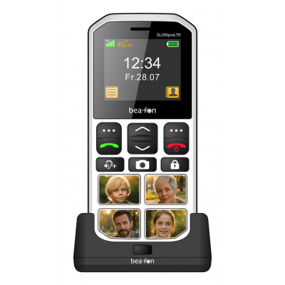 SL290pro LTE (4G) 5,08 cm (2) Negro, Blanco Teléfono para personas mayores