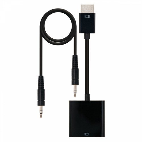 Nanocable CONVERSOR HDMI A SVGA+AUDIO, HDMI/M-SVGA/H+3.5/H, NEGRO, 10