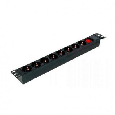 REGLETA RACK 8 TOMAS 1U PHASAK CON INTERRUPTOR