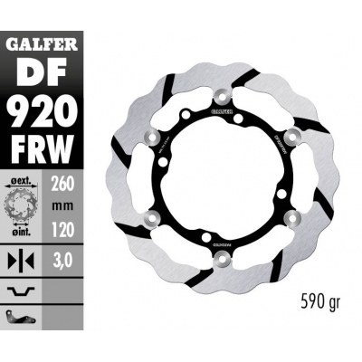 Disco de freno Wave® GALFER DF920FRW