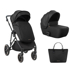 Carrito de bebé Kikkaboo 2 en 1 con capazo Thea Negro