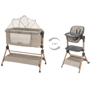 Cuna de colecho + Trona 2en1 Sleat Me Beige