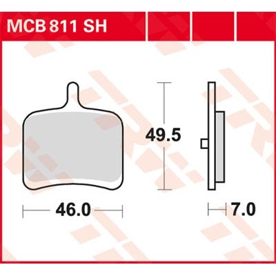 Pastillas de freno traseras sinterizadas serie SH TRW MCB811SH