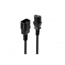 Lindy 30321 cable de transmisión Negro 1 m C14 acoplador C13 acoplador