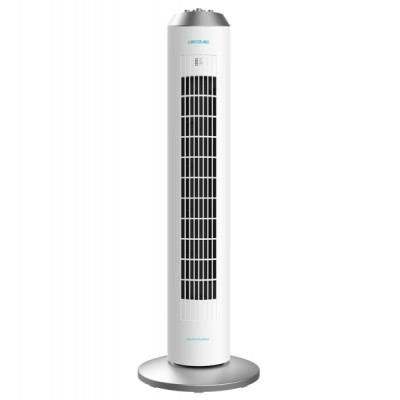 Cecotec EnergySilence 8090 Skyline Ventilador de Torre de 33 de Altura - 60W - Funcionamiento Silencioso - 3 Velocidades - Temporizador Programable - Oscilante - Color Blanco